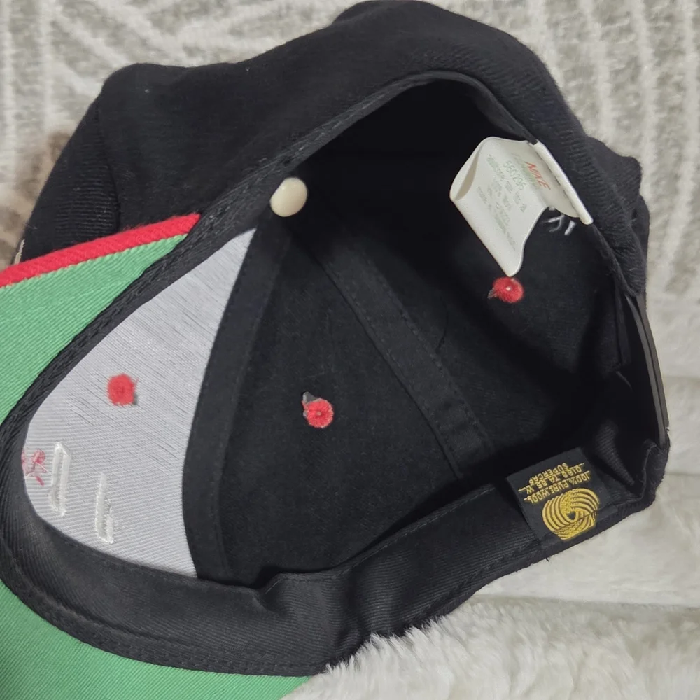 Vtg‎ 90s NIKE Air Jordan Jumpman Wool Snapback Hat Chicago Bulls Cap Bred EUC